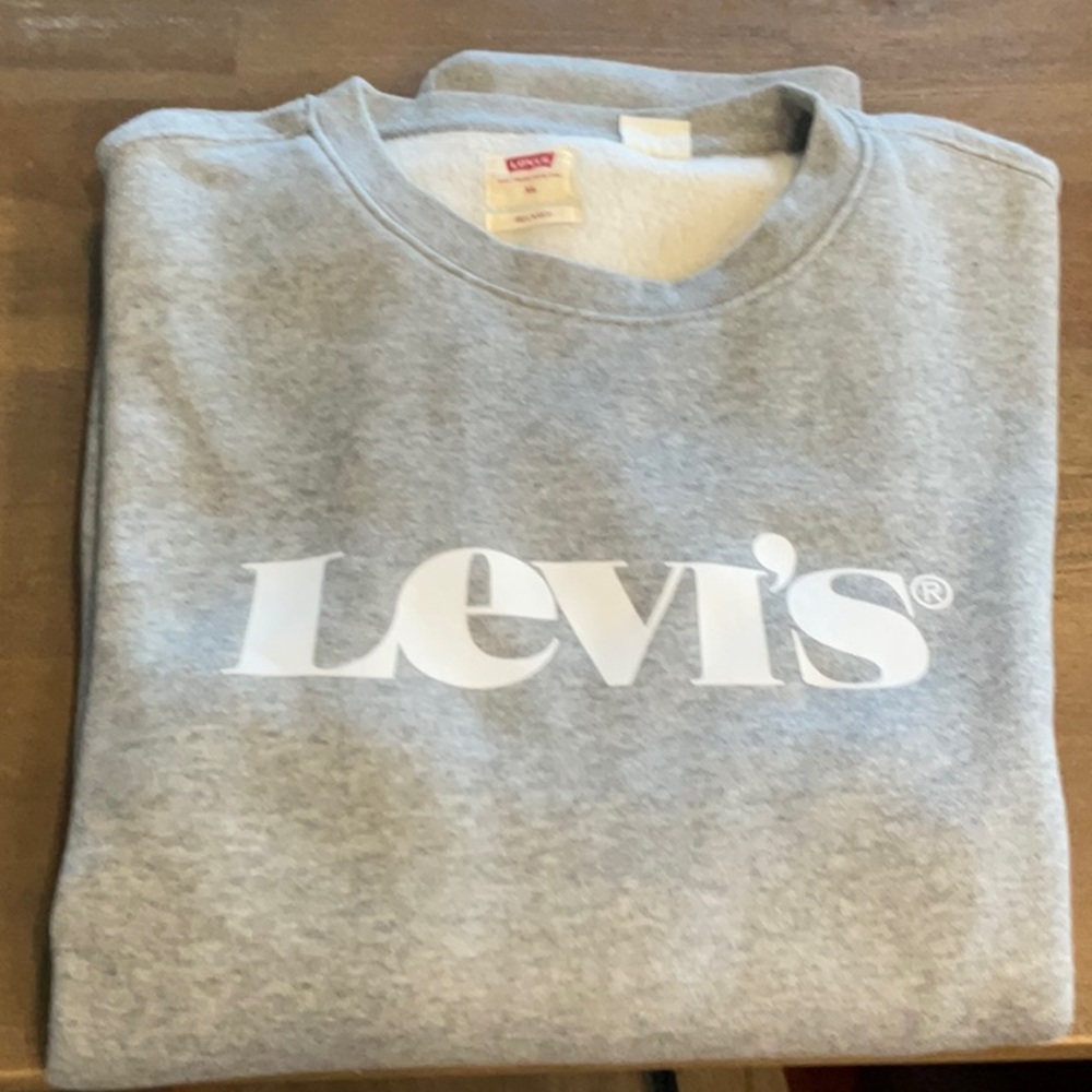 Levi's Gray Crewneck Sweater Classic Cotton Blend - NWOT
